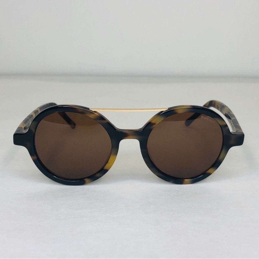 Tortoise Shell Round Sunglasses NEW KOMONO The Vivien Brown Gold - Picture 5 of 10